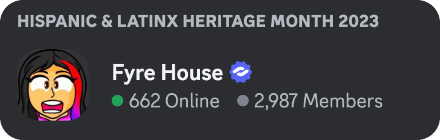 A Discord-like embed for the partnered Fyre House server.