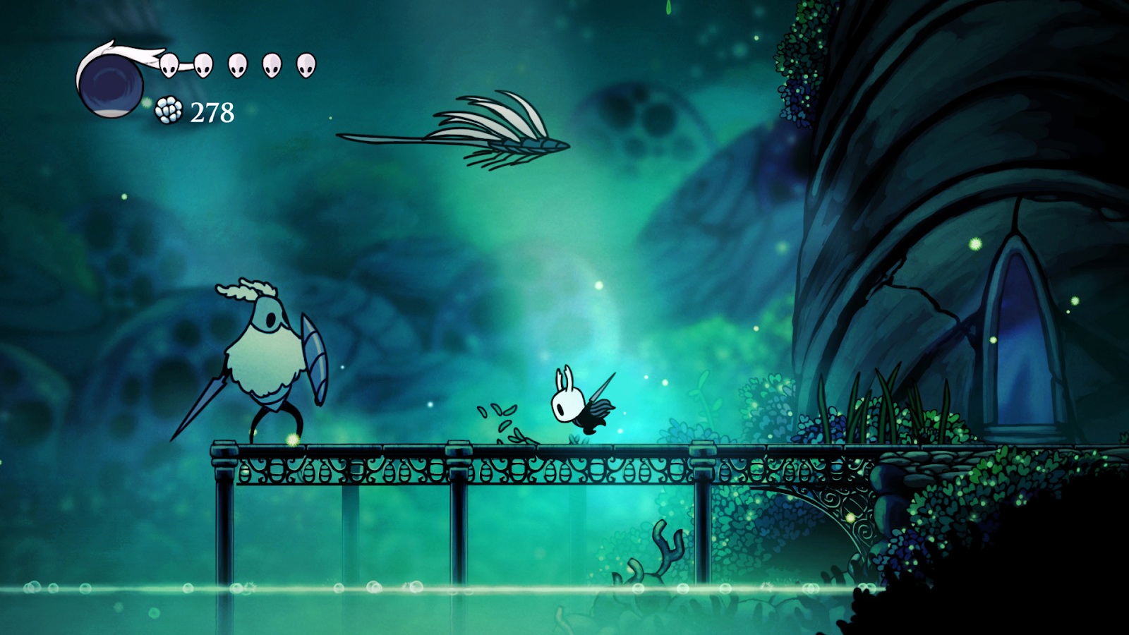 A screenshot from Hollow Knight.