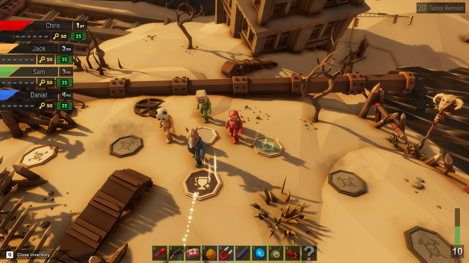 A screenshot from the game “Pummel Party.” 