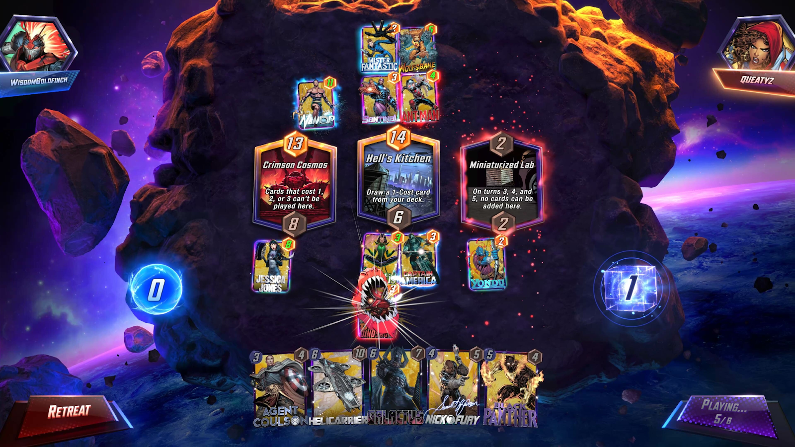 A screenshot from the game “Marvel Snap.”