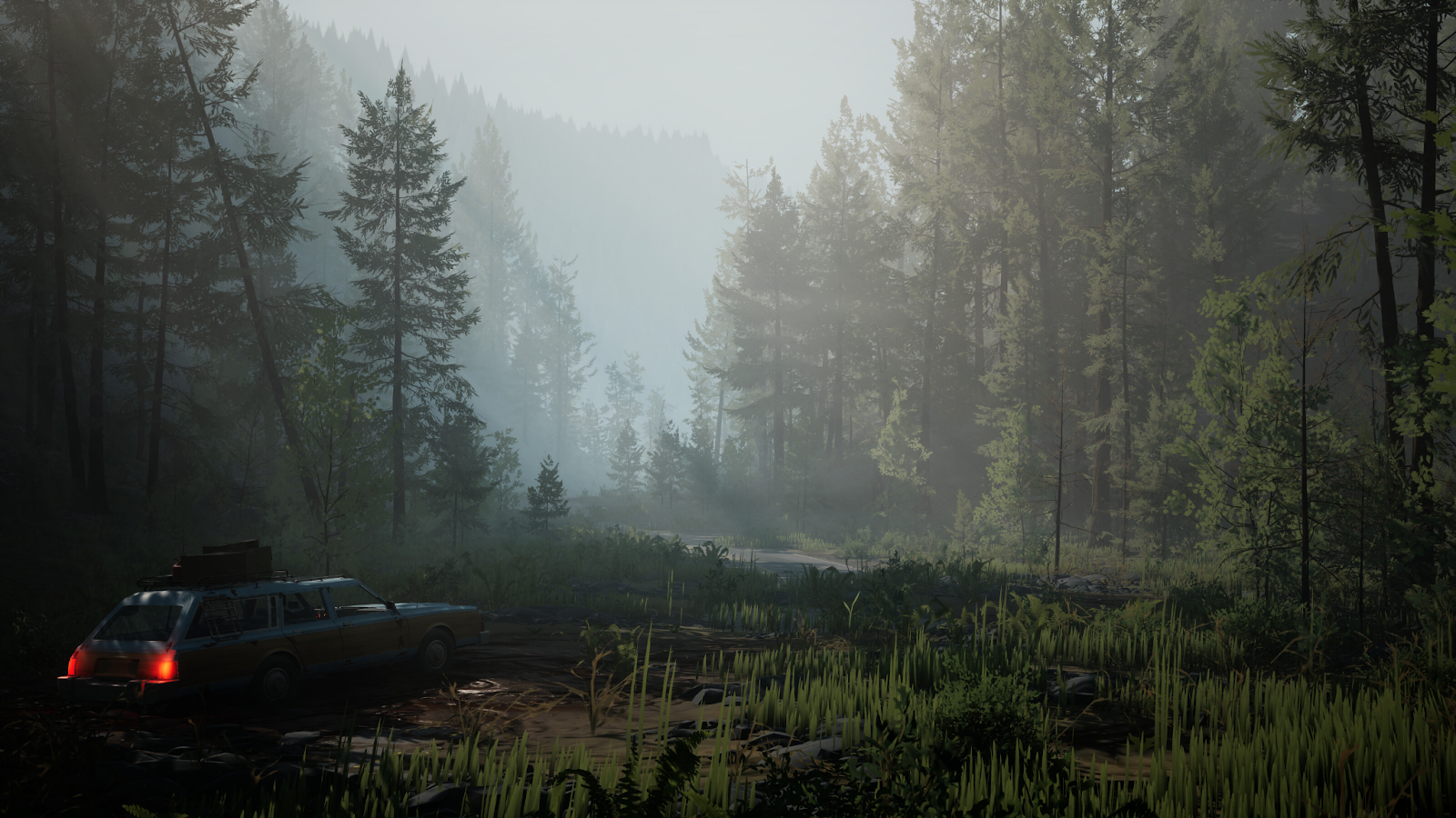 A screenshot from the game “Pacific Drive.”